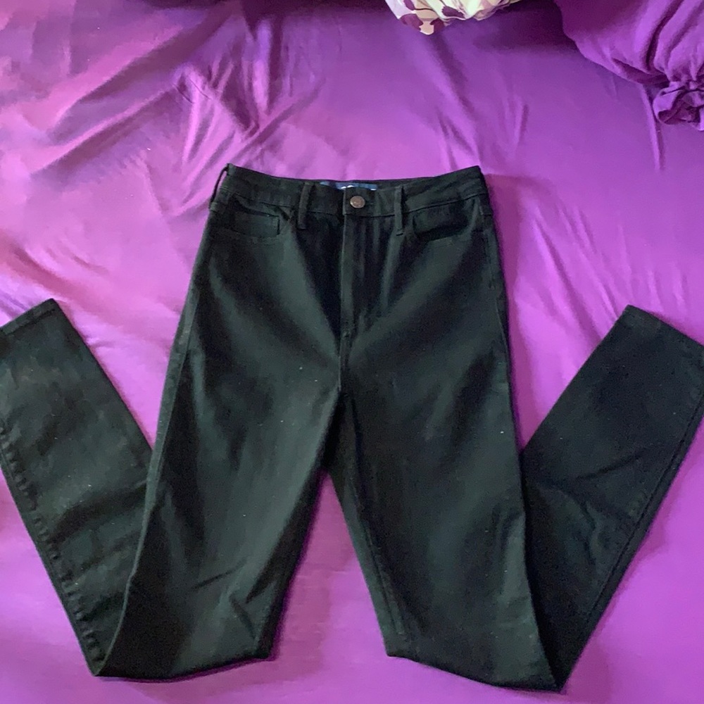 NWT Hollister high waisted skinny black jeans
